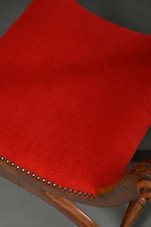 Paar Historismus Scherensessel mit vollplastisch g… - Foto 5