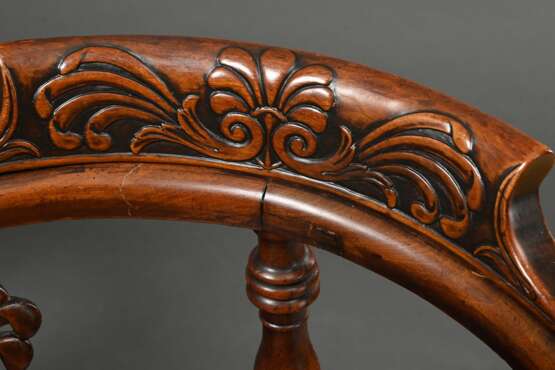 2 Historismus Ecksessel mit vollrund geschnitzten … - Foto 4