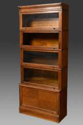 Patent Bücherschrank mit 5 Abteilungen, bez.: Idea…