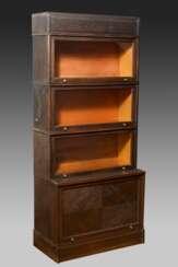 Patent Bücherschrank mit 4 Abteilungen, bez.: Idea…