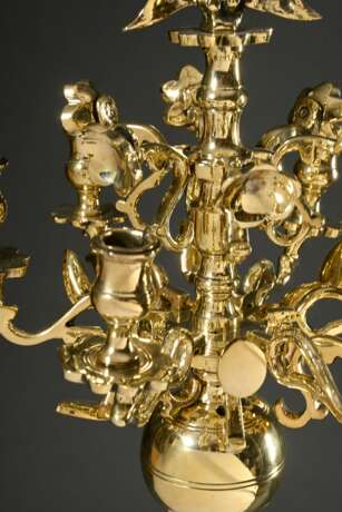 Small bronze ceiling chandelier with 6 attachable … - photo 4