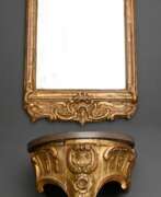 Зеркала. 2-piece Rococo mirror console with rocaille and fl…