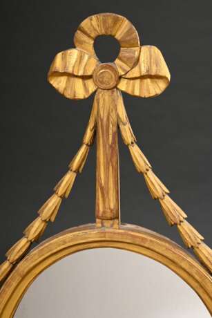 Oval mirror in Louis XVI style with laurel festoon… - фото 2 Oval mirror in Louis XVI style with laurel festoon… - фото 2