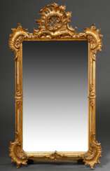 Wilhelminischer Spiegel im Neorokoko Stil mit durc…