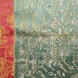 Große antike Seidendamast Decke in Purpur und Gold… - Foto 5