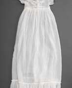 Carpets & Textiles. Cotton batiste christening gown with ruffles on th…
