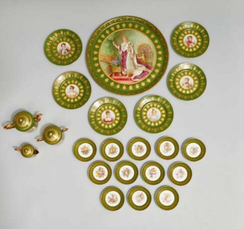 Unique table service Napoleon. Sevre Polychrome painting Empire At the turn of 19th -20th century - photo 3