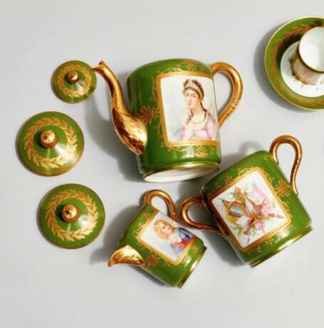 Unique table service Napoleon. Sevre Polychrome painting Empire At the turn of 19th -20th century - photo 17