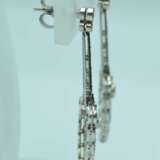Platinum earrings with 56 natural diamonds 21th century - photo 4