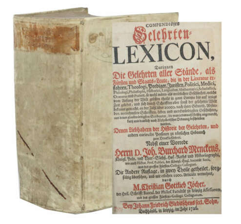 Mencke, Johann Burkhard & Jöcher, Christian Gottlieb Compendiöses Gele… - Foto 1