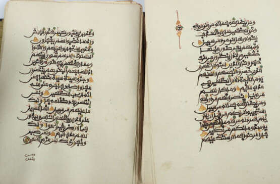 Koran auf arabisch wohl 19. Jh., mehrfarbige islamische Handschrift, L… - Foto 3 Koran auf arabisch wohl 19. Jh., mehrfarbige islamische Handschrift, L… - Foto 3