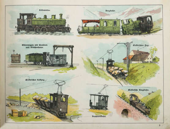 Nüdling, Ludwig & Altheimer, M. (bearb.) Eisenbahn-Bilderbuch - Allen … - photo 3 Nüdling, Ludwig & Altheimer, M. (bearb.) Eisenbahn-Bilderbuch - Allen … - photo 3