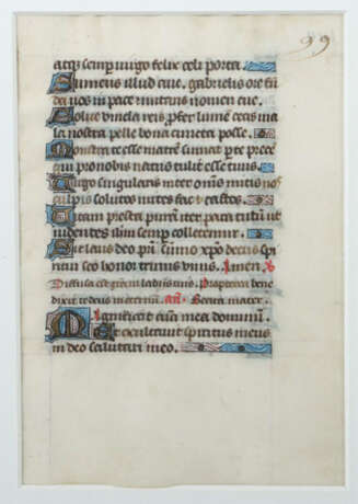 Zwei illuminierte Handschriften aus einem Stundenbuch, Frankreich, um … - photo 2 Zwei illuminierte Handschriften aus einem Stundenbuch, Frankreich, um … - photo 2