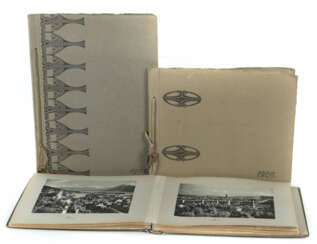 3 Fotoalben 2x Familie Schaller/Stuttgart, 1x Otto und Marie Fischer, …