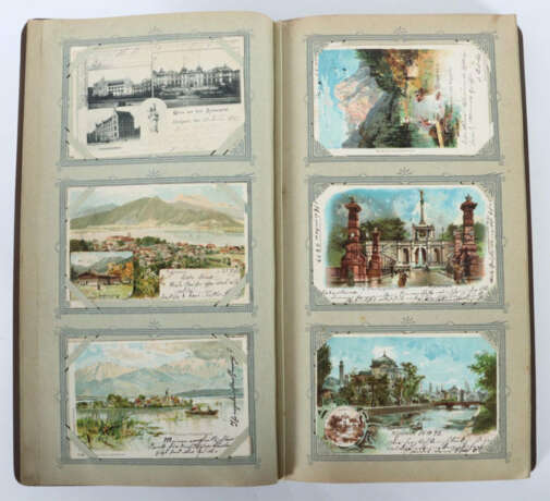 Sammlung Postkarten 634 Stück in drei sauberen Alben, 2 x mit Jugendst… - photo 2