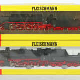 2 Lokomotiven Fleischmann, Spur H0, 1 x Dampflok m. Tender 4138, BN 39… - фото 1