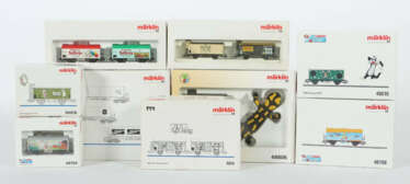 9 Wagen-Set und Jahreswagen Märklin, Spur H0, 4876 ''Bananentransport'…