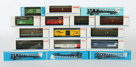 16 Wagen Märklin, Spur H0, mit 4 x D-Zug-Wagen: 4024, 4026, 4027, 4064… - photo 1 16 Wagen Märklin, Spur H0, mit 4 x D-Zug-Wagen: 4024, 4026, 4027, 4064… - photo 1