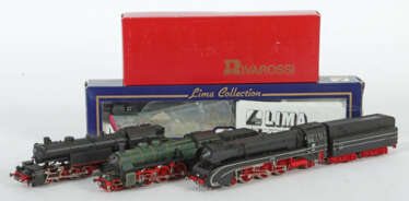 4 Lokomotiven Spur H0, Lima: E- Lok Eurosprinter, BN 127001-6, im OK; …