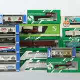 Konvolut Wagen Spur H0, Sachsenmodelle: 2 x Doppelwagen BR 50 50, beig… - photo 1