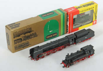 4 Lokomotiven Spur H0, 1 x Trix 2430, NB DXI 2230, grün, im OK; 1 x Fl…