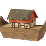 kl. Arche-Noah Dregeno/Seiffen, neuzeitlich, kl. Fachwerkhaus auf Schi… - photo 1