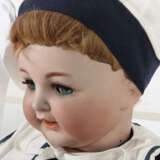 Puppe Simon & Halbig, Nr. 126, Porzellankurbelkopf, blaue Schelmenauge… - photo 2