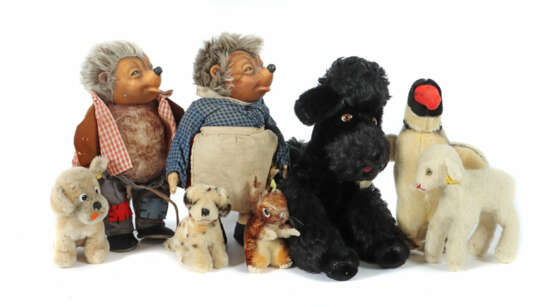 Konvolut Tiere mit Mecki und Micki Steiff, ca. 1960/70er Jahre, Mecki … - photo 1