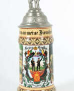 Product catalog. Reservistenkrug Porzellan, 0,5 l, Infanterie-Regiment, bez.: ''b. d. 4…