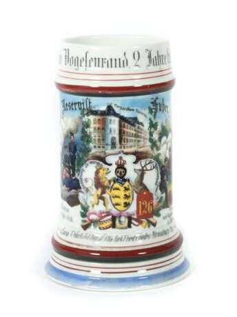 Reservistenkrug Porzellan, bez. 5. Comp. 8 württ. Inf. Rgt No 126, Grh… - photo 1 Reservistenkrug Porzellan, bez. 5. Comp. 8 württ. Inf. Rgt No 126, Grh… - photo 1