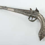 Miquelet-Steinschlosspistole Balkan (türkisch), um 1780, runder, glatt… - Foto 4