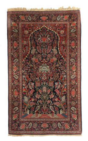 Kashan mit Palastbild-Medaillon Zentralpersien, um 1970, Wolle auf Bau… - Foto 1