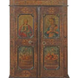 Bauernschrank mit Christus und Maria dat. 1765, Nadelholz, zweitüriger… - Foto 1