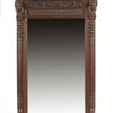 Wandspiegel mit Löwenmaskarons um 1900, Eiche-Holzleistenrahmen mit au… - фото 1