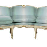 Demi Lune-Sofa und zwei Fauteuils im Rokokostil 19. Jh./um 1900, moulu… - photo 3