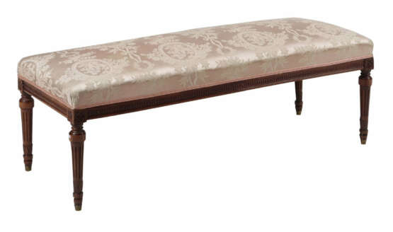 Sitzbank im klassizistischen Stil um 1900, Nussbaum, spitz zulaufende,… - photo 1 Sitzbank im klassizistischen Stil um 1900, Nussbaum, spitz zulaufende,… - photo 1