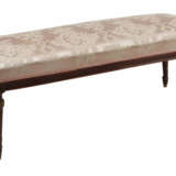 Sitzbank im klassizistischen Stil um 1900, Nussbaum, spitz zulaufende,… - photo 1