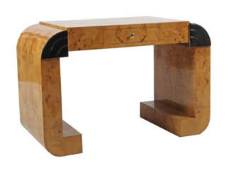 Konsolen-Schreibtisch im Art Déco-Stil 20. Jh., Walnussmaser ? furnier…