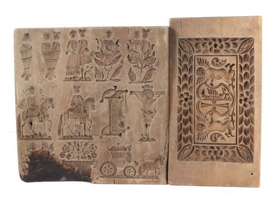 Paar variierende Model 19. Jh., Obstholz, einseitig belegtes Rechteckm… - photo 1 Paar variierende Model 19. Jh., Obstholz, einseitig belegtes Rechteckm… - photo 1