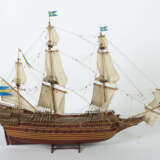 Schiffsmodell der Wasa/Stockholm 2. Hälfte 20. Jh., variierende Hölzer… - photo 2