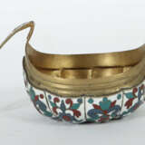 Emaillierter Kowsch dat. 1914, Kupfer vermessingt, runder zehnpassiger… - photo 3