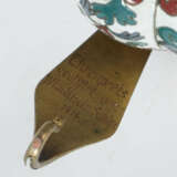 Emaillierter Kowsch dat. 1914, Kupfer vermessingt, runder zehnpassiger… - photo 4