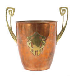 Jugendstil-Sektkühler Um 1900. Ovoider Kupferkorpus mit profilierter L…