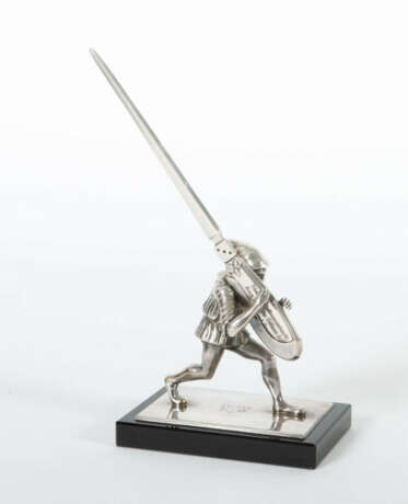 Figürlicher Briefbeschwerer mit Brieföffner Sächsische Metallwarenfabr… - photo 2