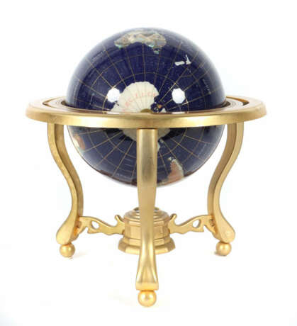 Tischglobus wohl Jere Wright, USA, spätes 20. Jh., goldfarbenes Metall… - photo 1