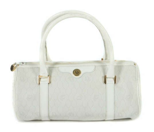Handtasche Christian Dior, Frankreich, weißes Leder mit Wabenstruktur … - фото 1 Handtasche Christian Dior, Frankreich, weißes Leder mit Wabenstruktur … - фото 1