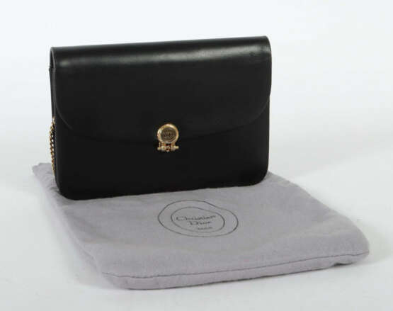 Handtasche Christian Dior, Frankreich, schwarzes Leder, goldfarbene Ha… - фото 1