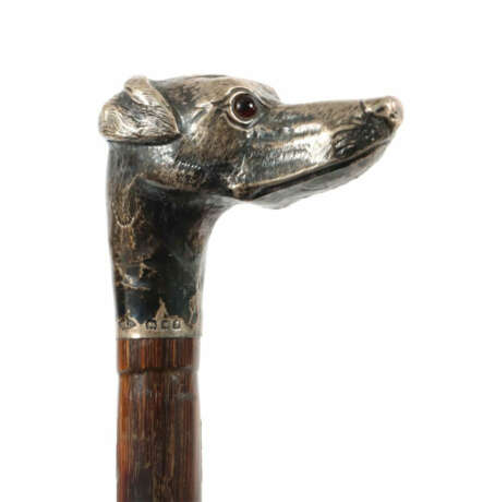 Spazierstock England, dat. wohl 1921, Bambusschuss, der Griff aus Ster… - фото 1