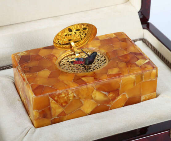 Singvogelautomat Reuge Music, 1960er/70er Jahre, recheckiger Holzkorpu… - photo 6