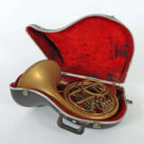 Waldhorn wohl deutsche Herstellung, um 1920/30, Messing, 3-Tasten-Masc… - photo 2
